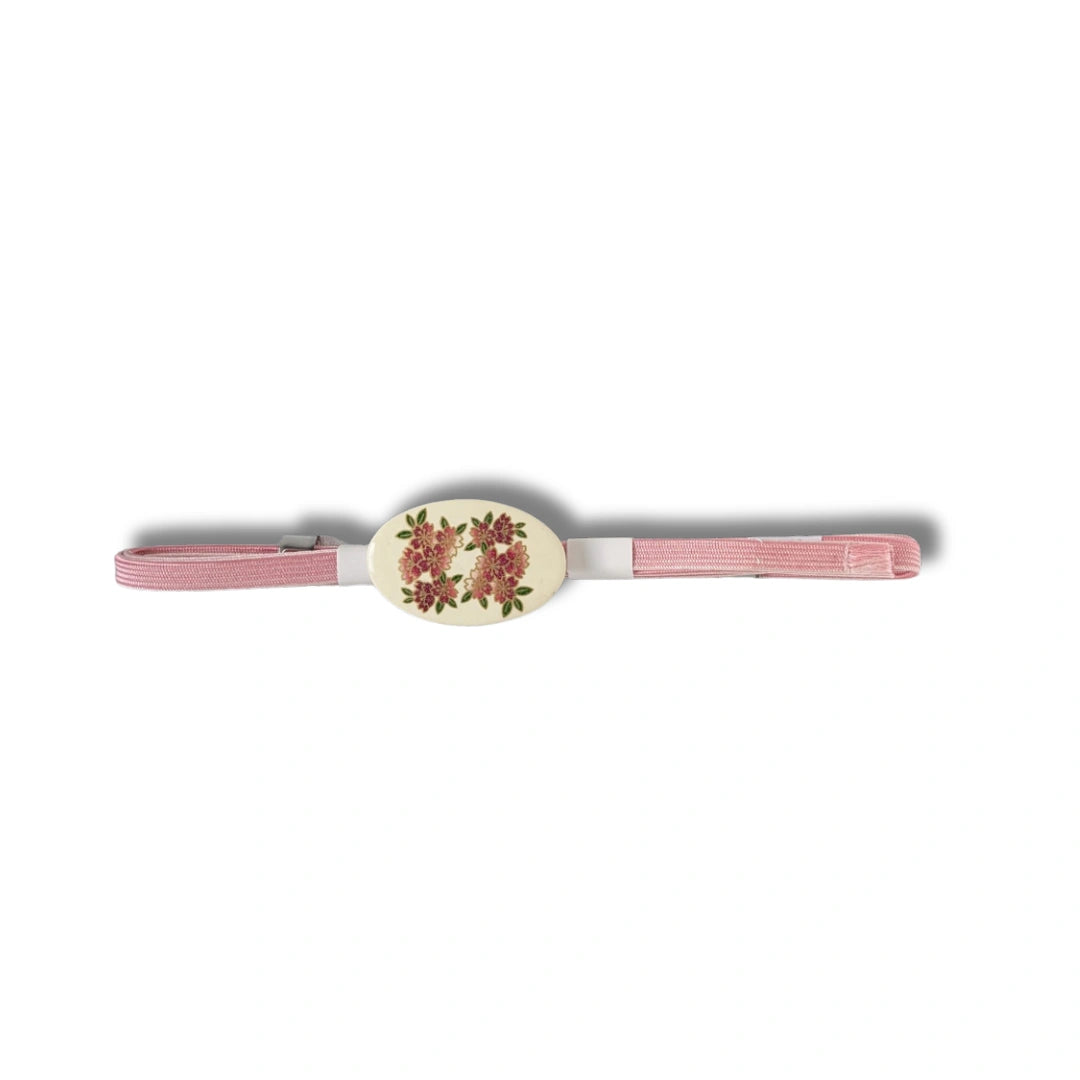 Vintage Obijime Rosa mit Obidome Blumen unbenutzt