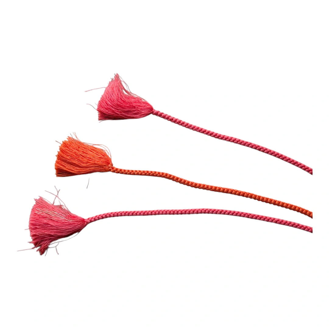 Obijime aus Seide mit floraler Zierperle