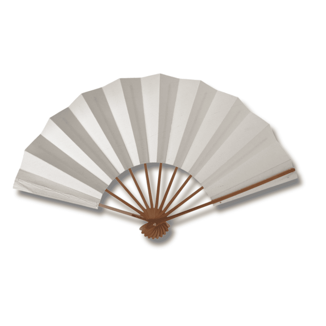 Vintage japanischer Sensu Handfächer Mai-Ougi weiß