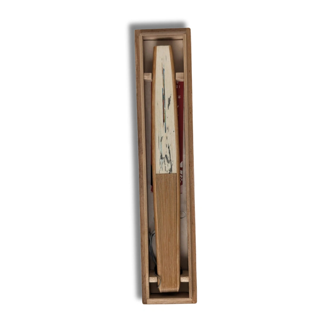 Vintage japanischer Sensu Handfächer Eisvogel
