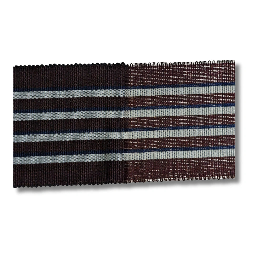 Vintage Shita Obi Braun mit grauen Streifen