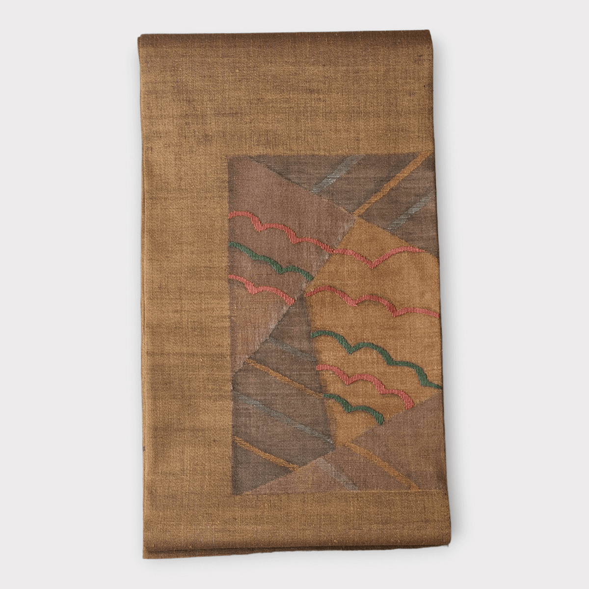 Vintage Kyobukuro Obi Gelbbraun