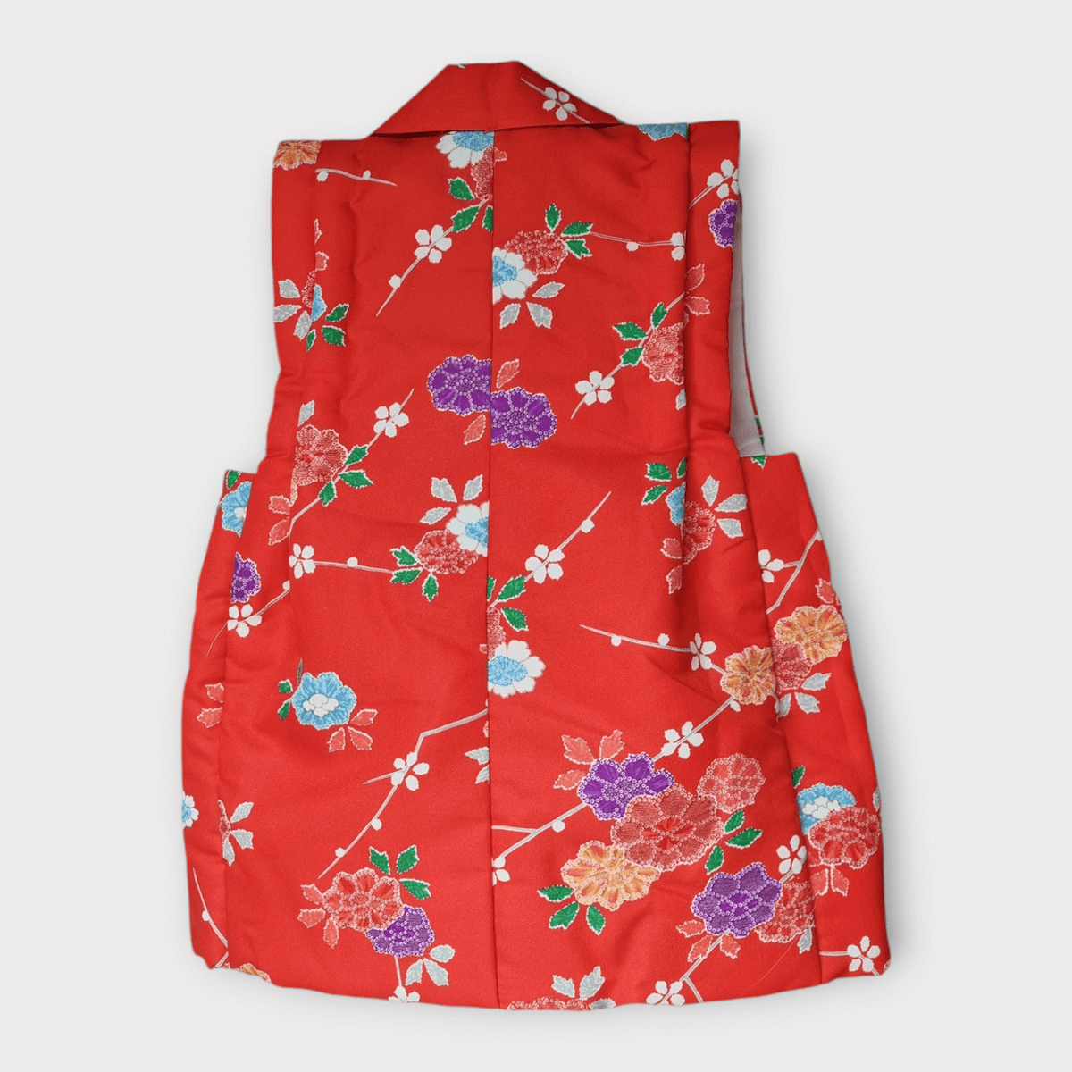 Vintage Kinder Kimono Weste Rot 104 / 110 / 116