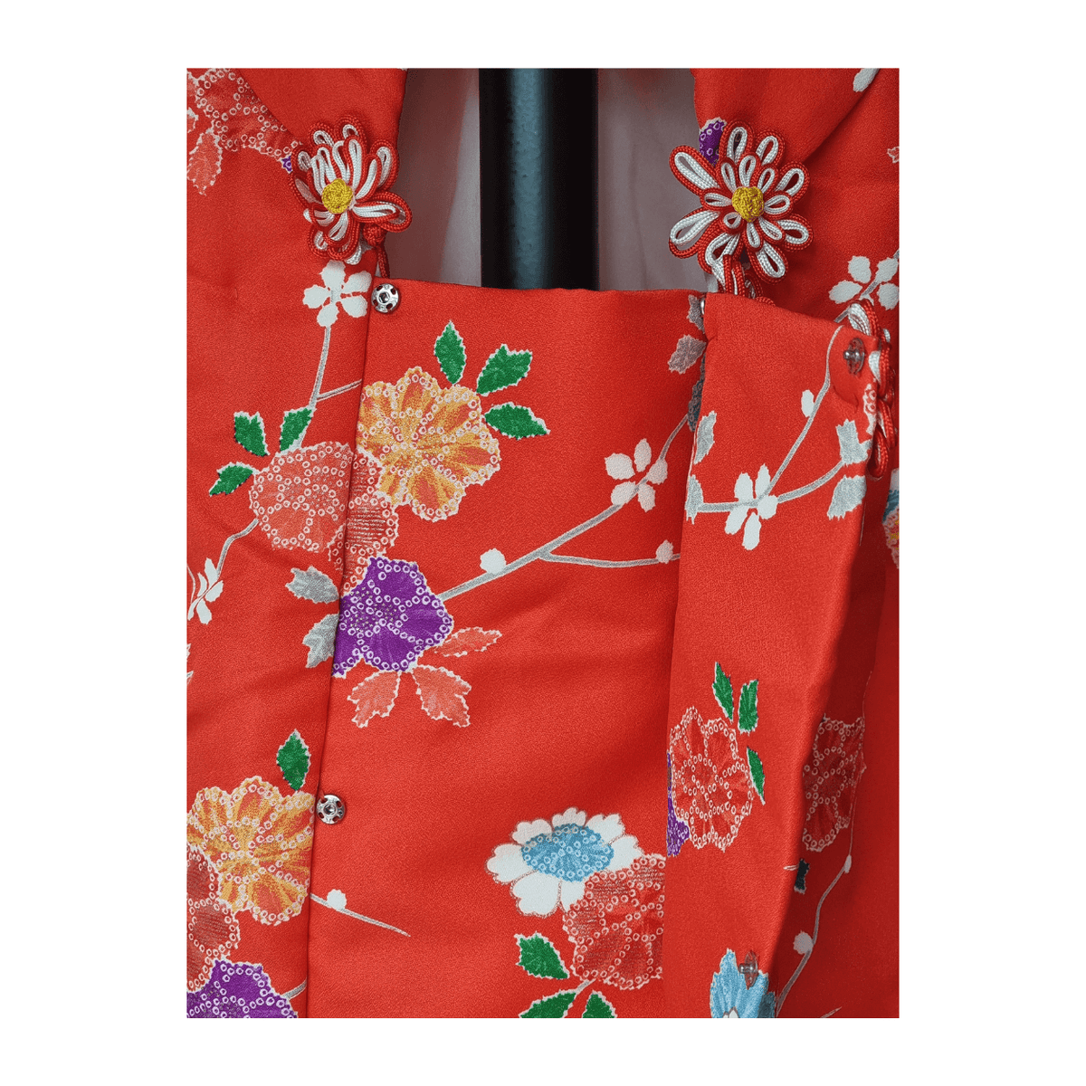 Vintage Kinder Kimono Weste Rot 104 / 110 / 116