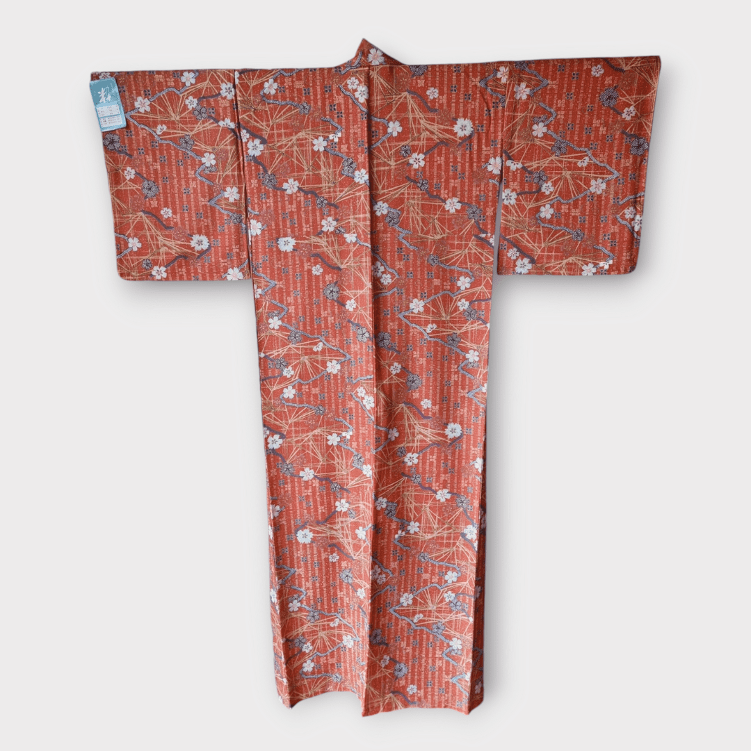 Vintage Komon Kimono Damen Kirschblüten