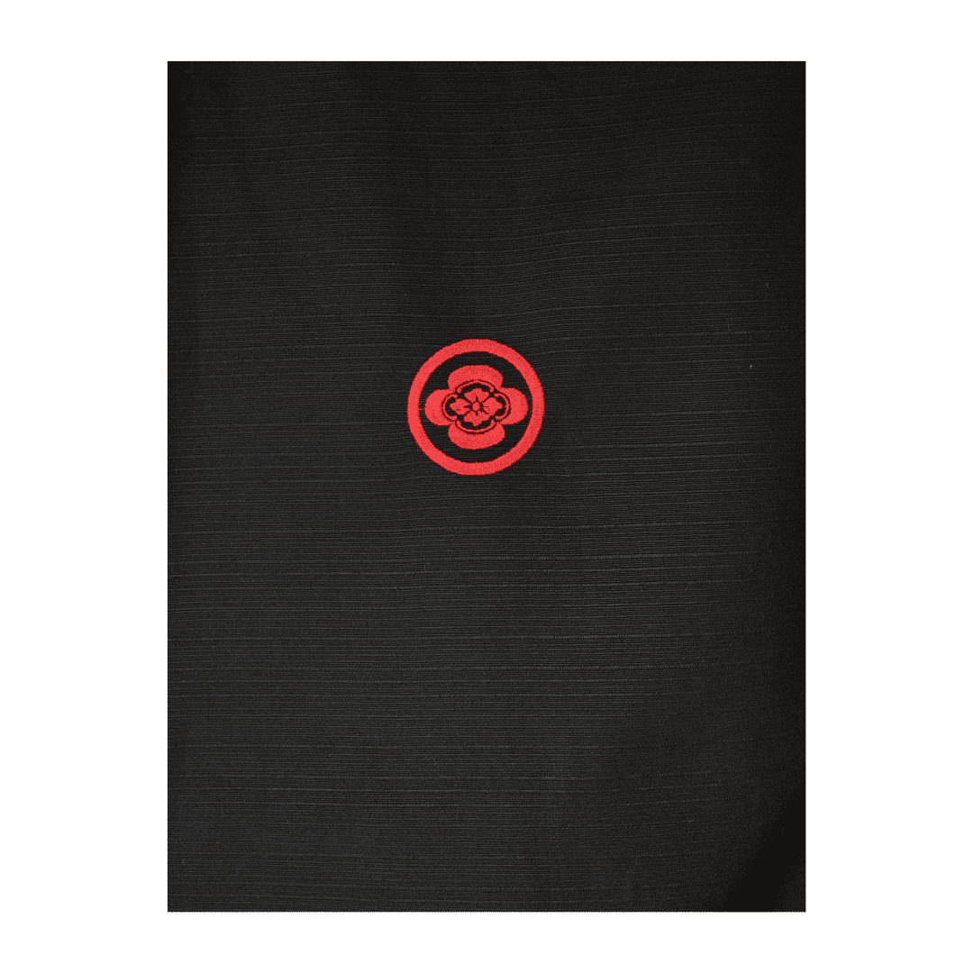 Kimono Herren schwarz Samurai Kanji inkl. Obi
