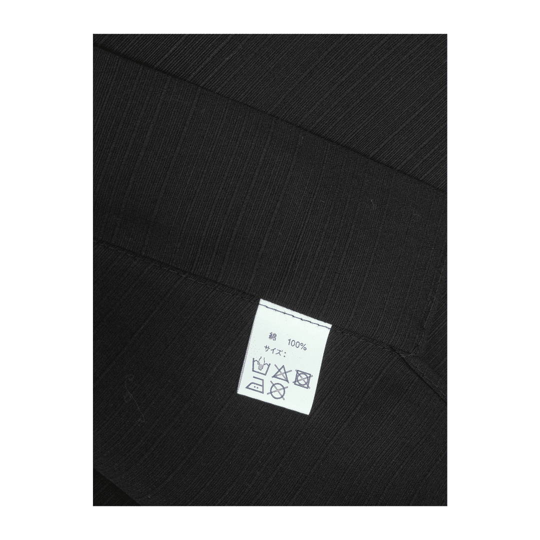 Kimono Herren schwarz Samurai Kanji inkl. Obi