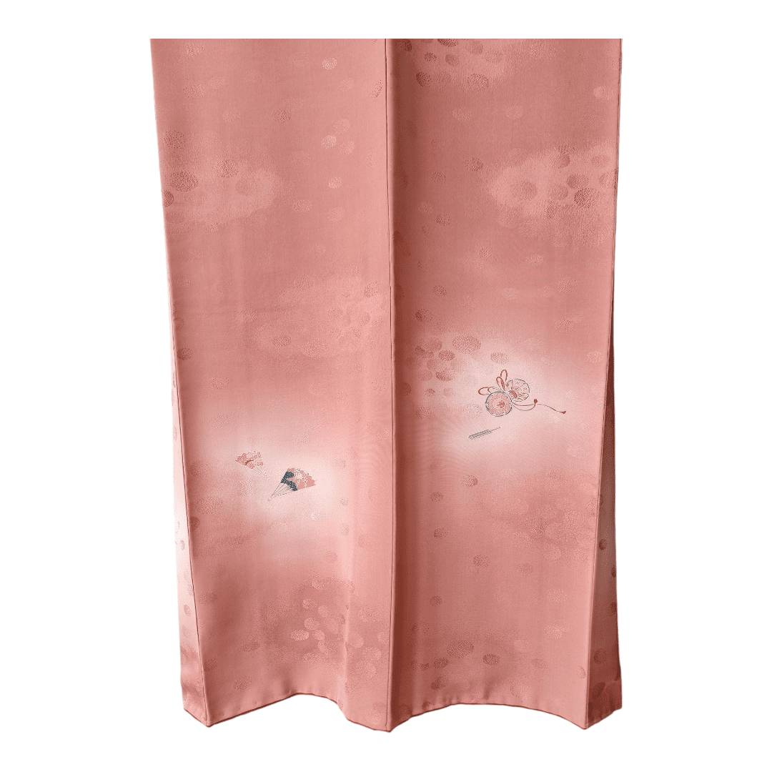 Vintage Tsukesage Kimono Damen Fächer und Trommeln