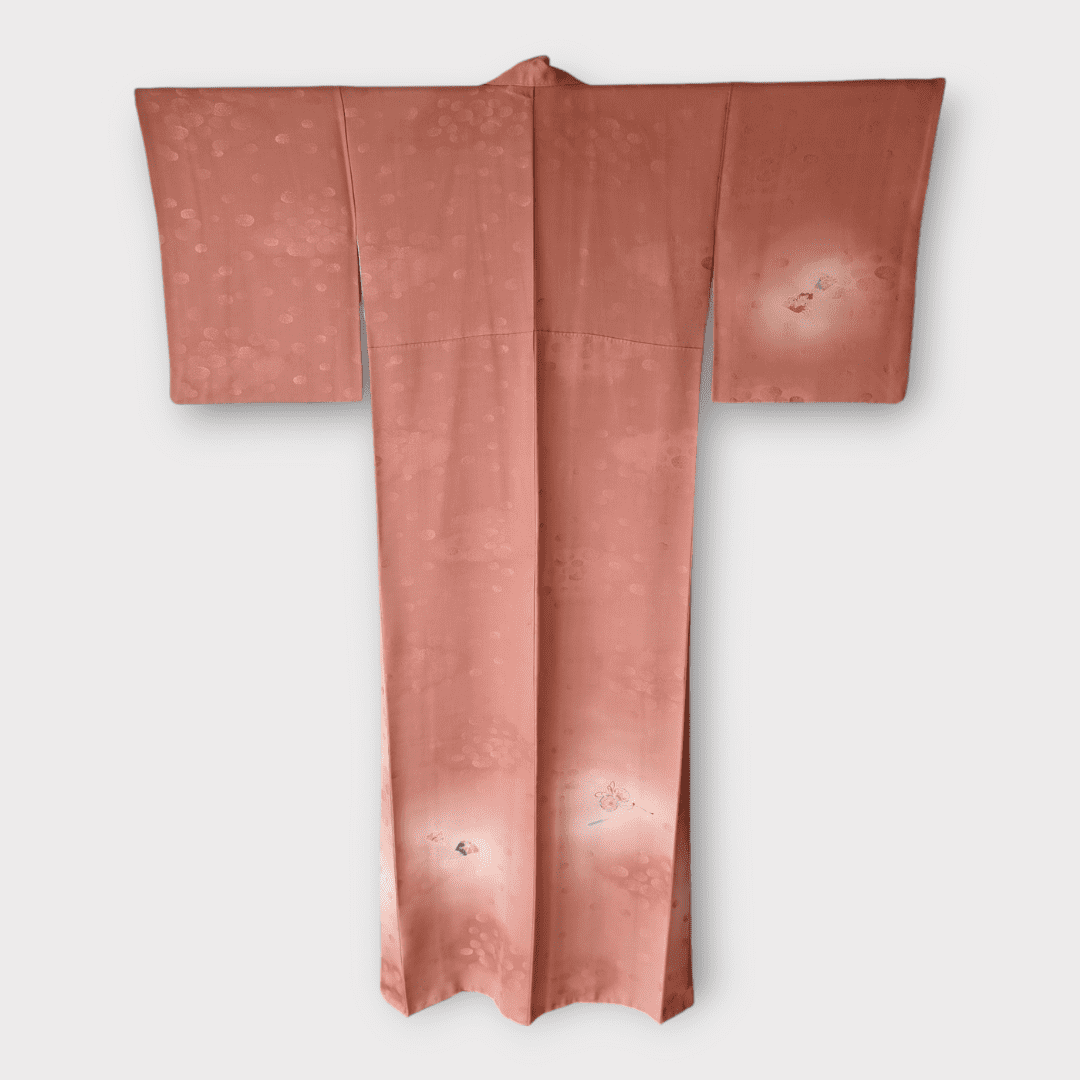 Vintage Tsukesage Kimono Damen Fächer und Trommeln
