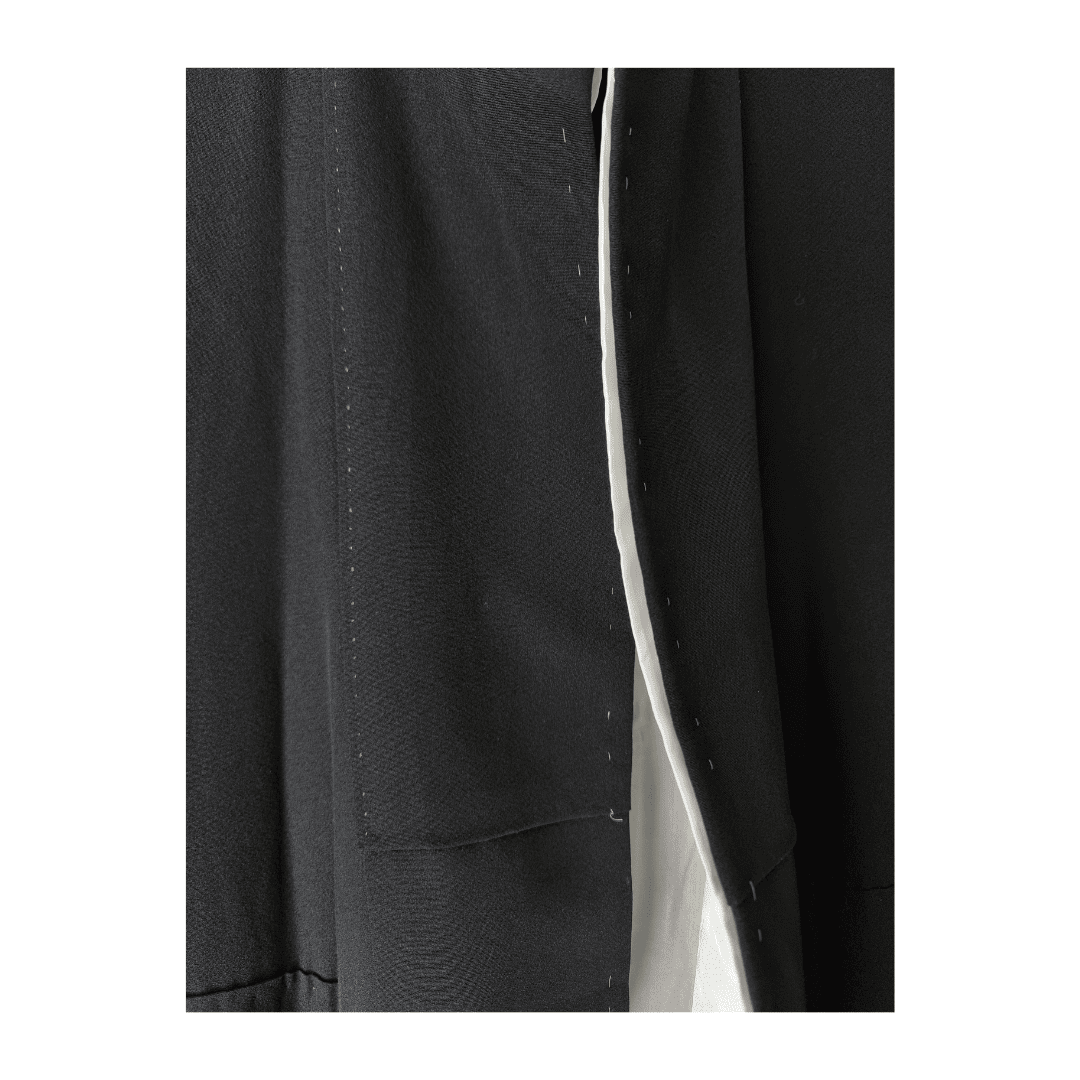 Vintage Kuro-Tomesode Kimono Damen Schriftrolle