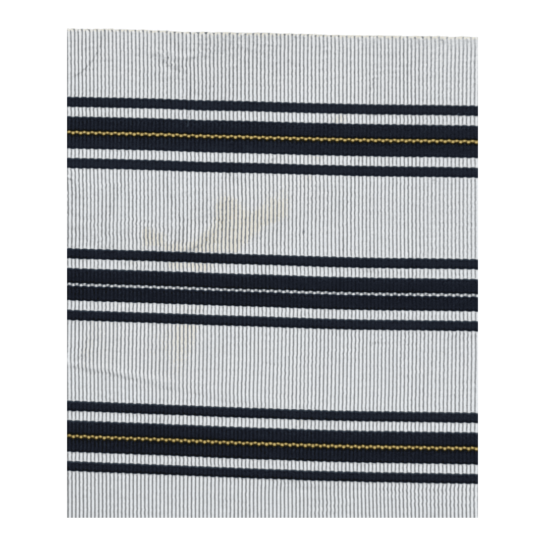 Vintage Hitoe Obi Schwarz / Weiß gestreift