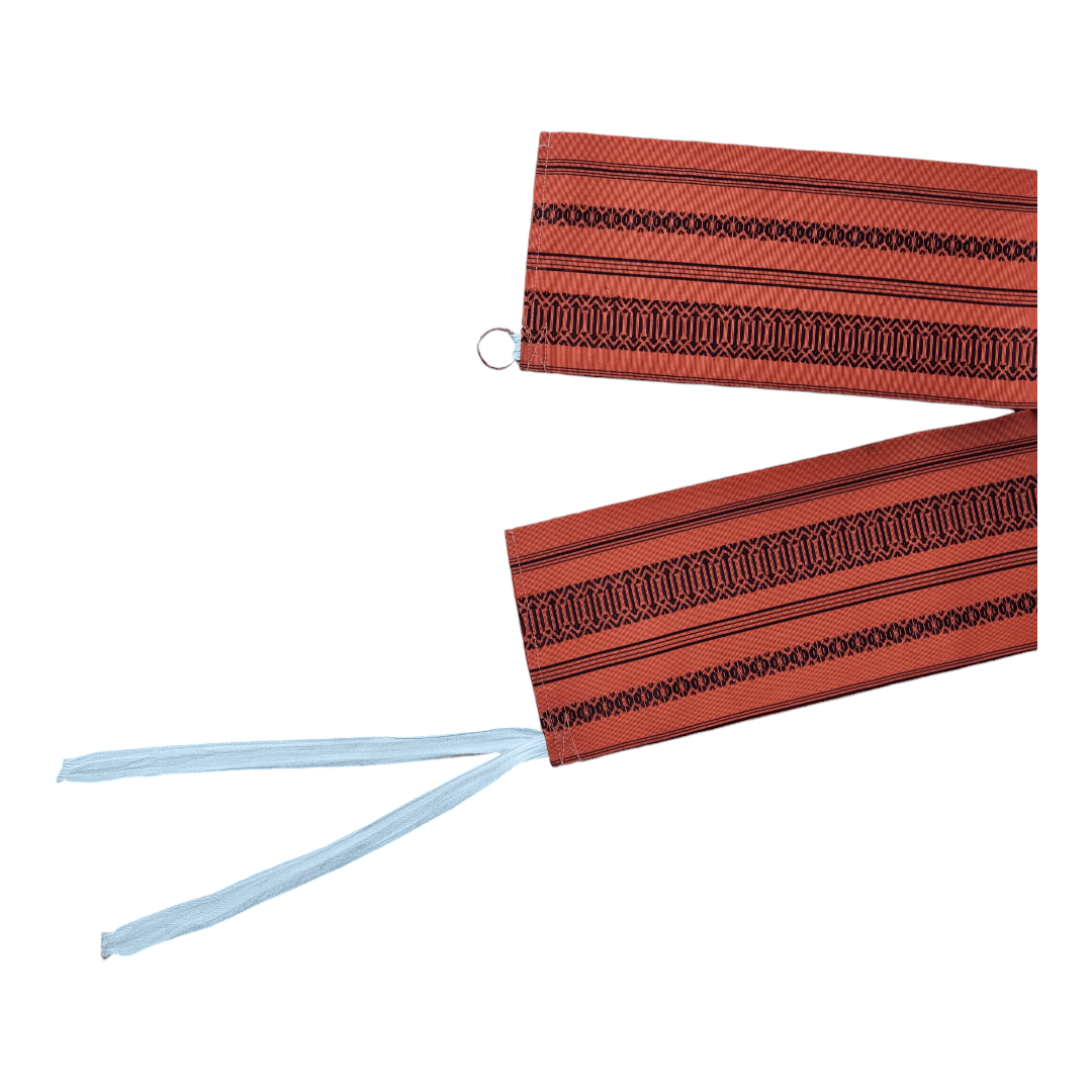 Vintage Taiko Musubi Obi Set Orange Hakata