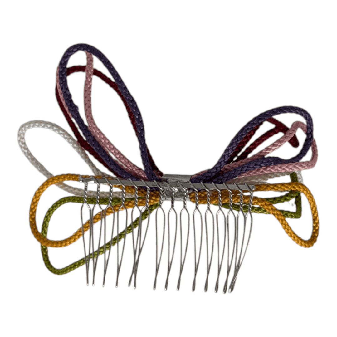 Vintage Kanzashi Haarkamm Schleifen