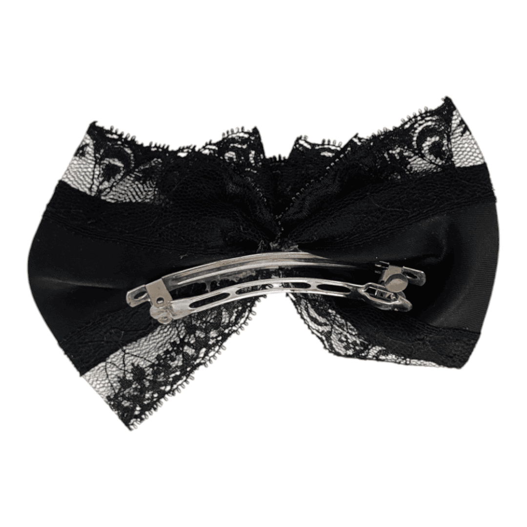 Vintage Kanzashi Schleife Schwarz