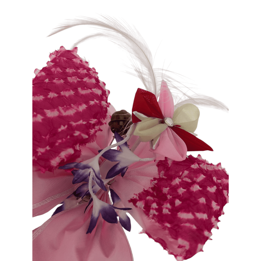 Vintage Kanzashi Haarschleife mit Glocke