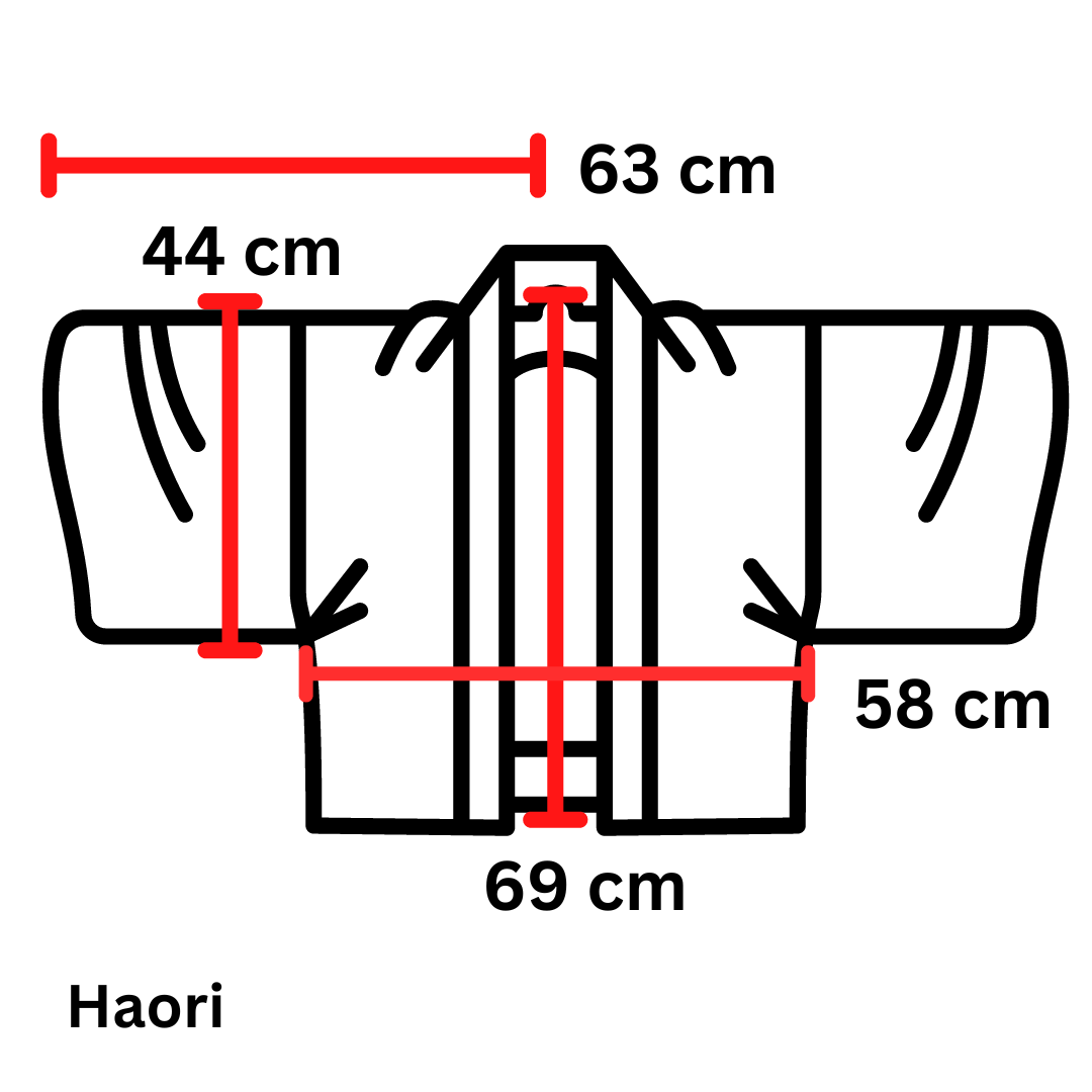 Vintage Haori Frauen Azuki