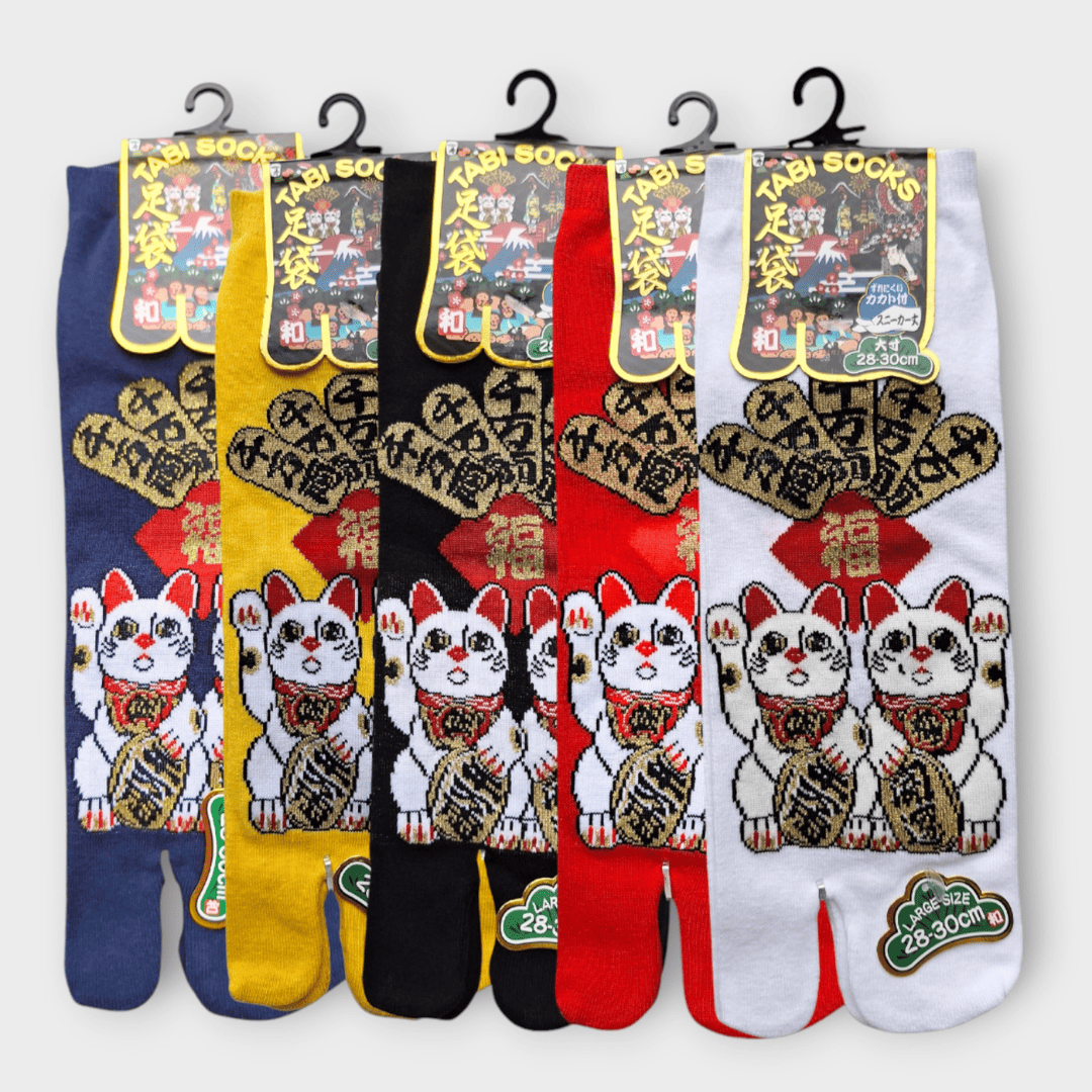 Tabi Socken Zehensocken Maneki-Neko 43 - 46