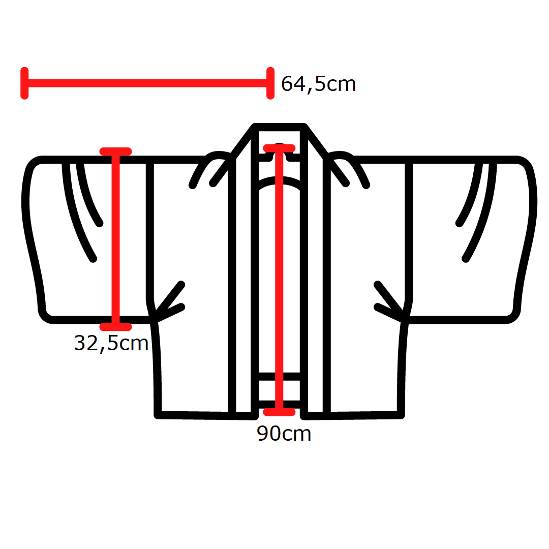Haori / Hanten in schwarz Samurai