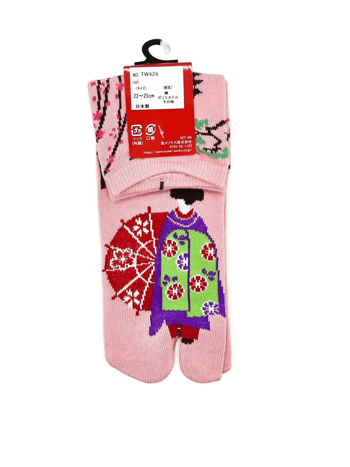 Rechte Tabi Socke in rosa mit Geisha #farbe_Rosa