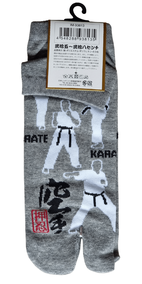 Tabi Socken Zehensocken Karate grau #farbe_Grau