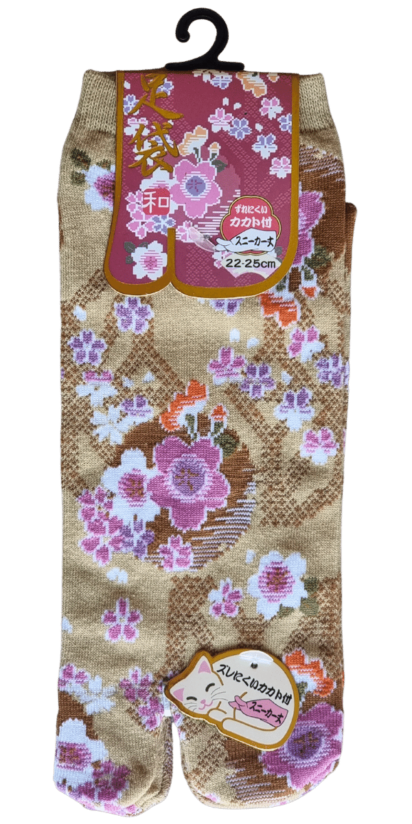 Tabi Socken Zehensocken Kirschblüten gold #farbe_Gold