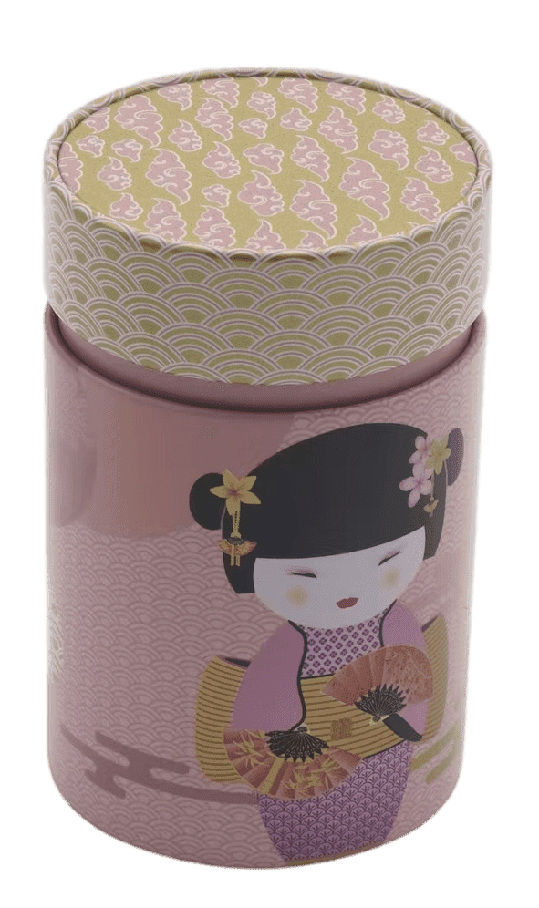 rosa Teedose mit Geisha #farbe_Rosa