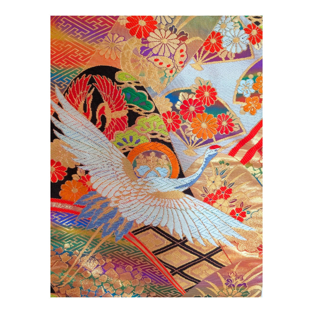 Vintage Uchikake Damen Hochzeits-Kimono mit Kranichen