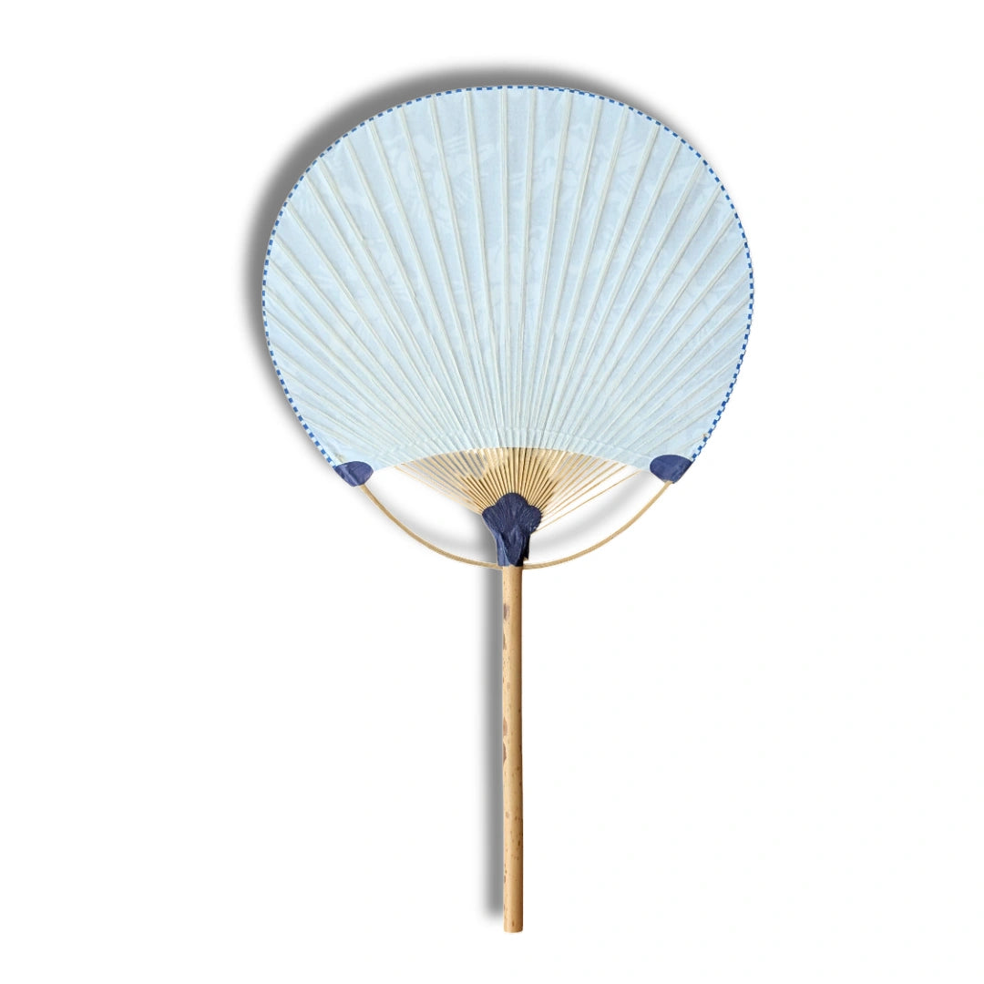 Vintage Uchiwa-Fächer Sumoringer braun
