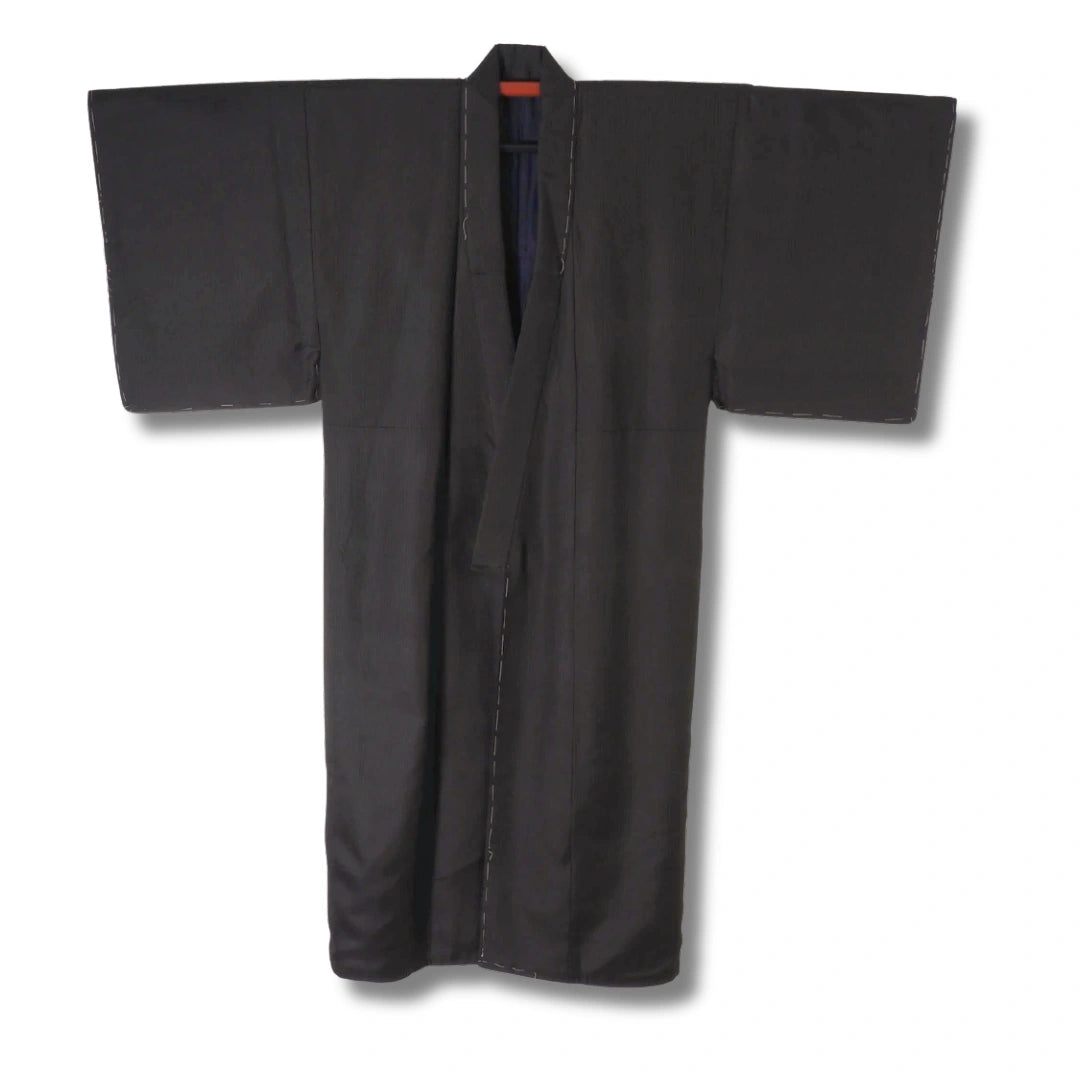 Vintage Herren Kimono Braun-Schwarz - feine Linien