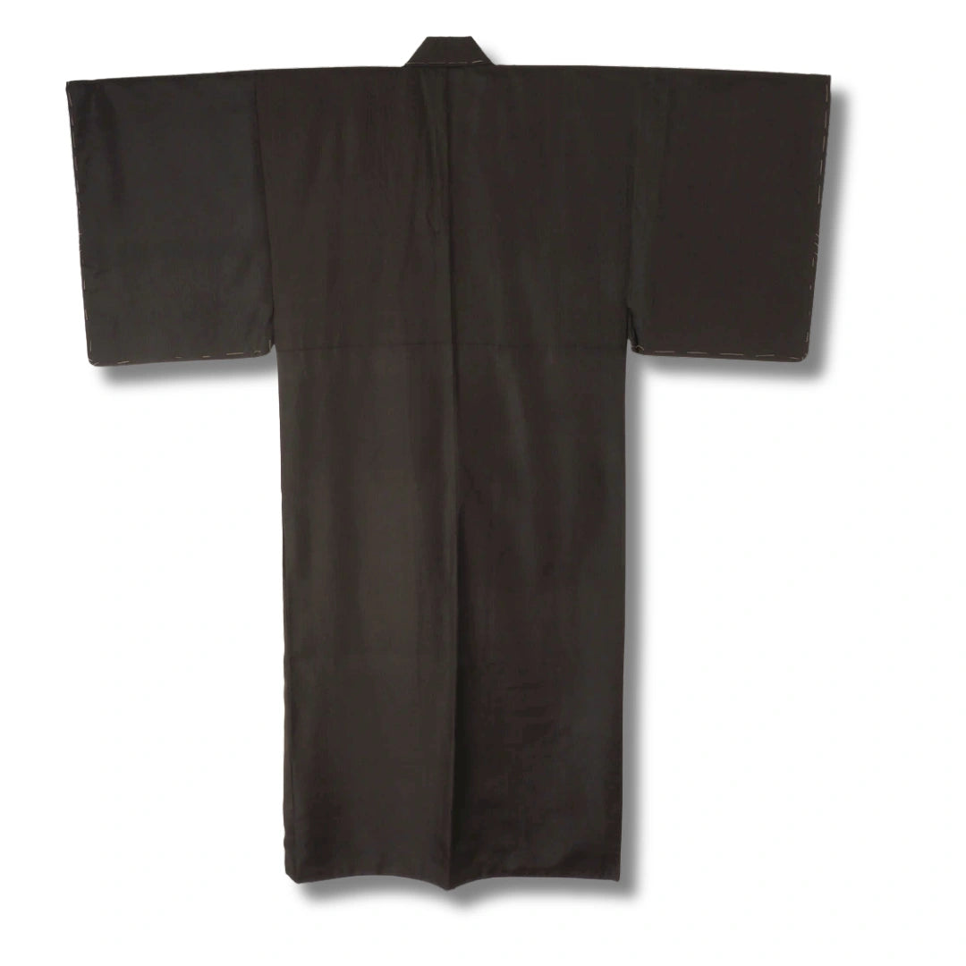 Vintage Herren Kimono Braun-Schwarz - feine Linien