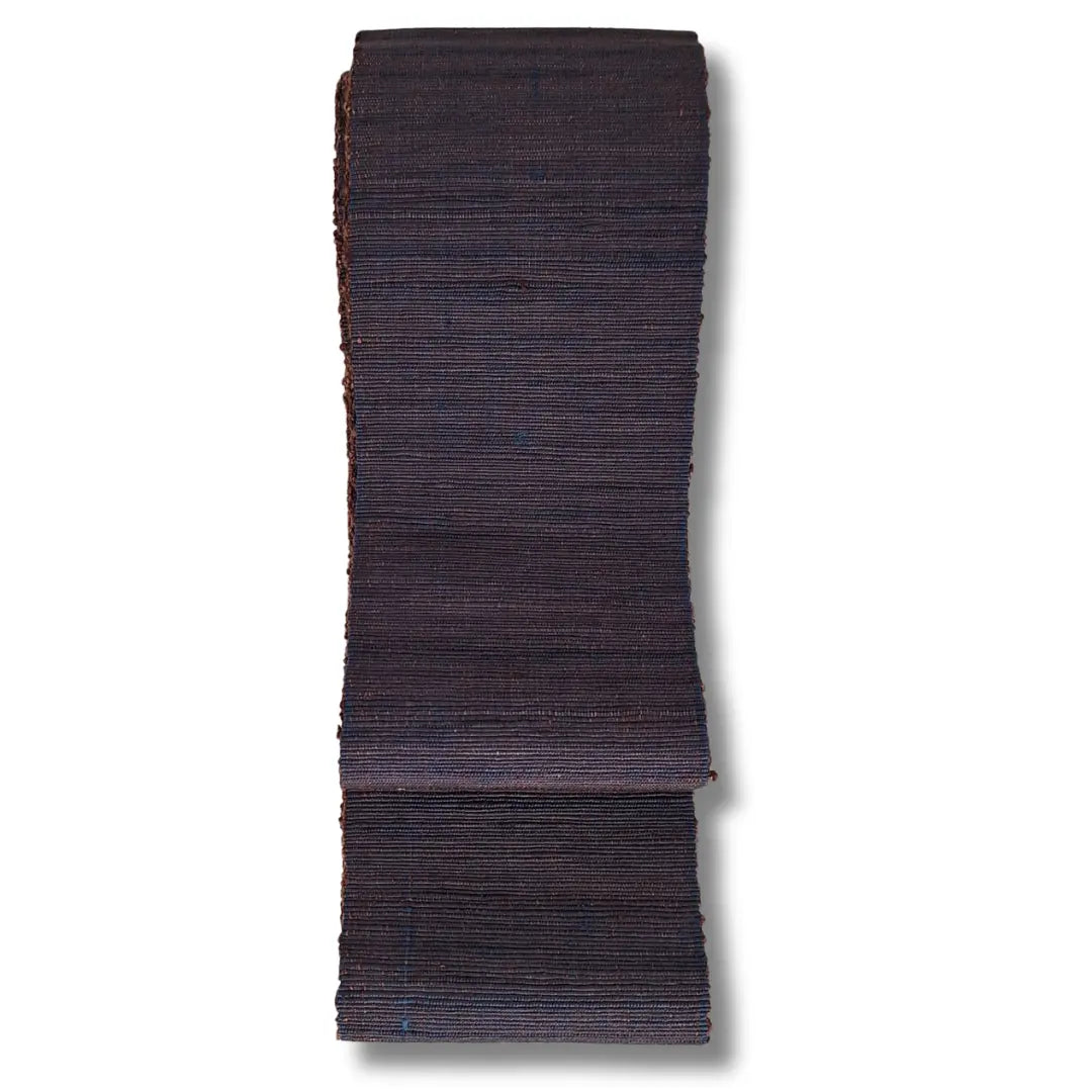Vintage Kaku Obi – Braun & Blau-Braun (reversibel)