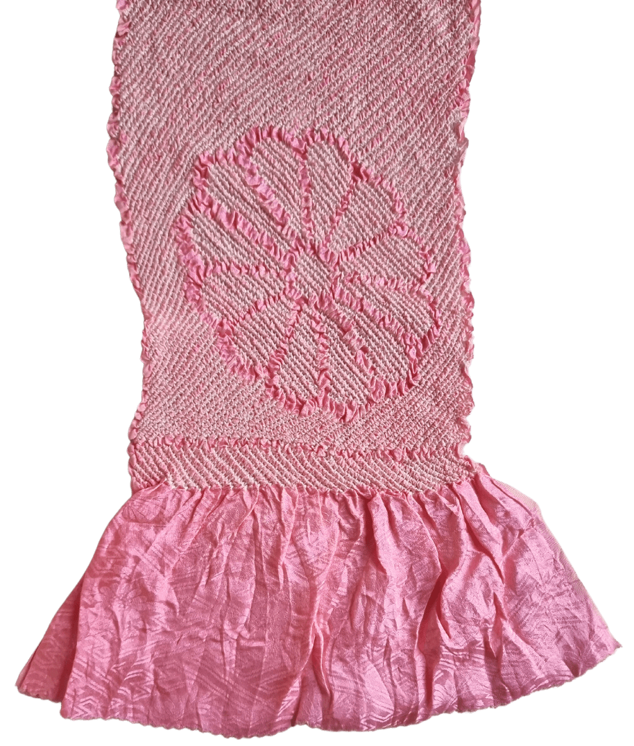 Vintage Obiage Rosa Shibori Seide