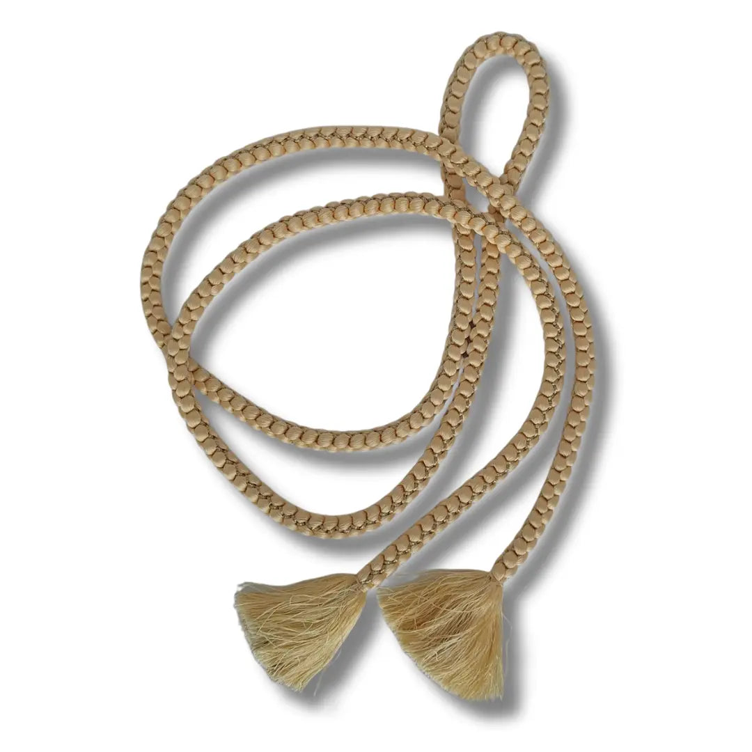 Vintage Obijime Gelb mit Goldfäden