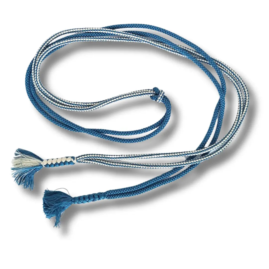 Vintage Obijime blau weiß (156 cm)