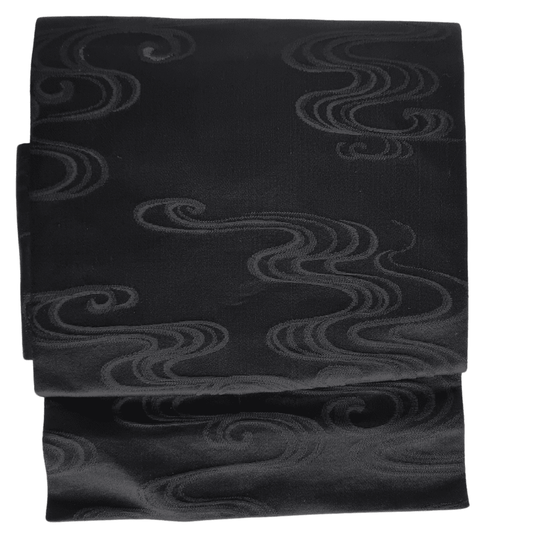 Vintage Taiko Musubi Obi Set schwarz