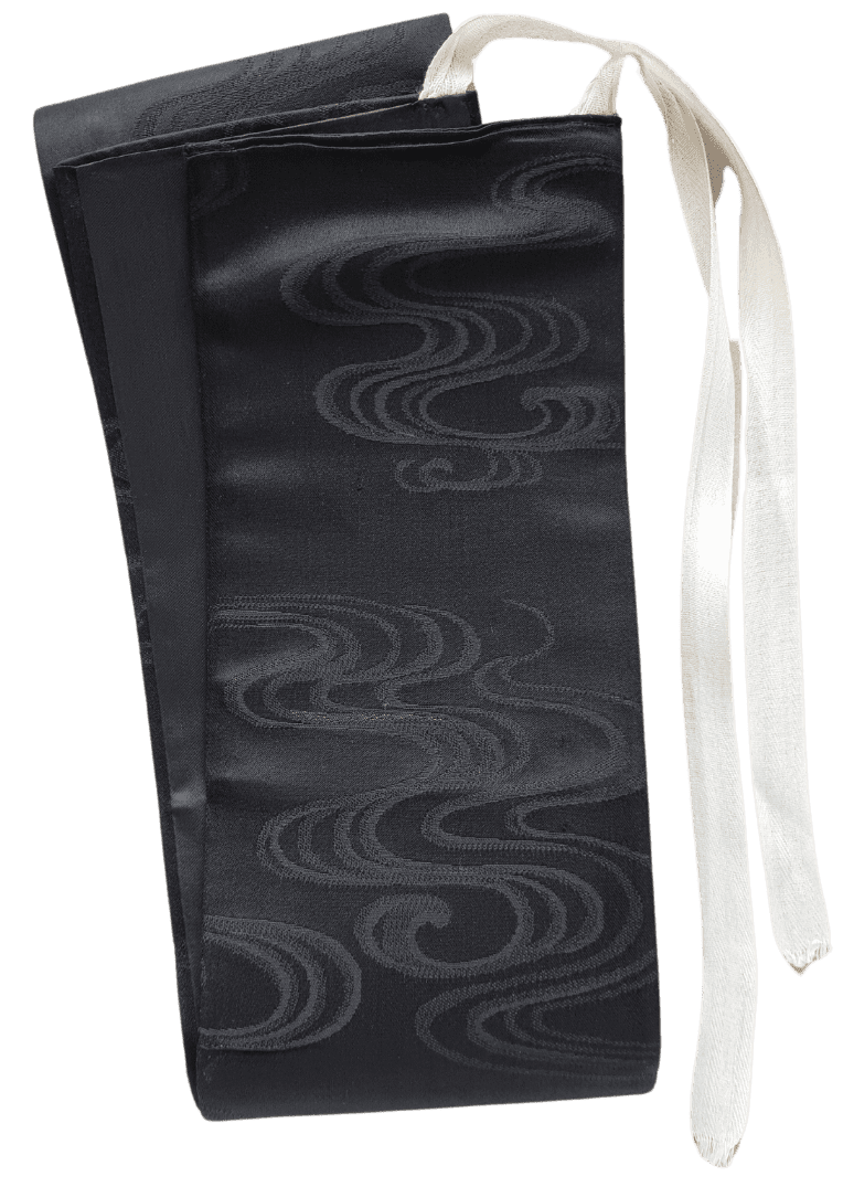 Vintage Taiko Musubi Obi Set schwarz