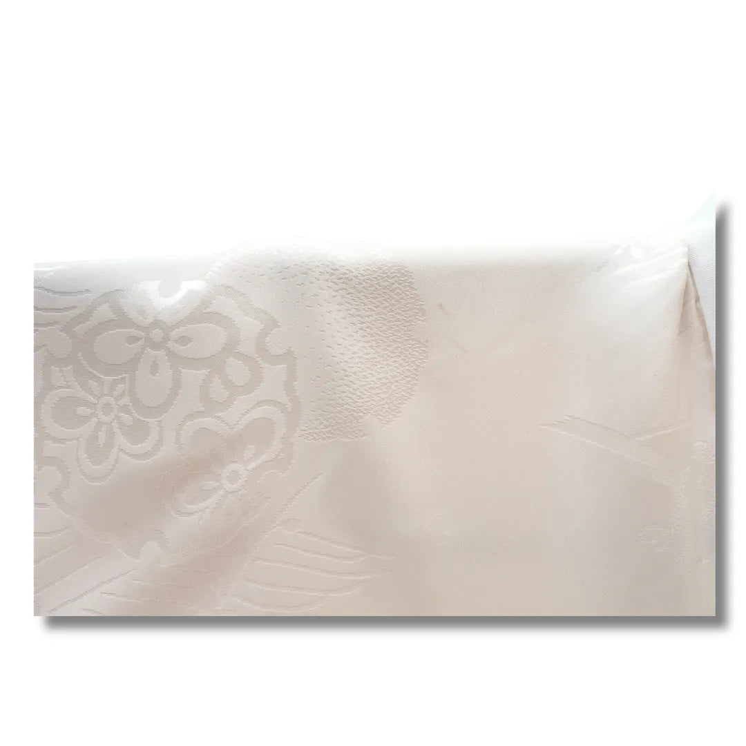 Vintage Furisode Juban für Damen in Creme-Rosa mit Blumen und Streifen