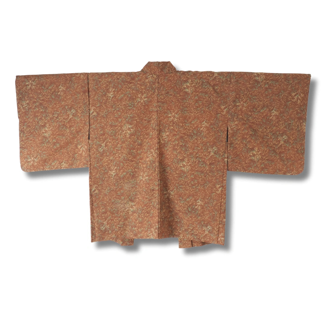 Vintage Damen Haori braun mit Zweigen