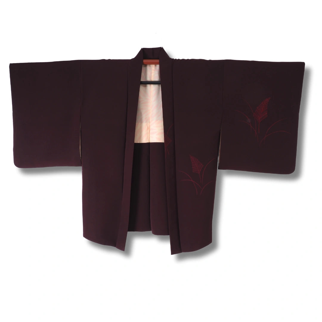 Vintage Damen Haori dunkel lila inkl. Haori Himo