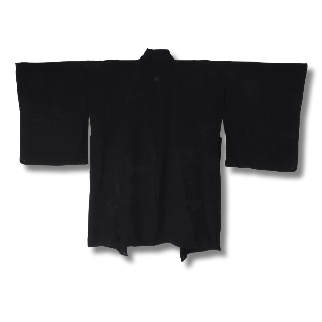 Vintage Damen Haori – Schwarz einfarbig