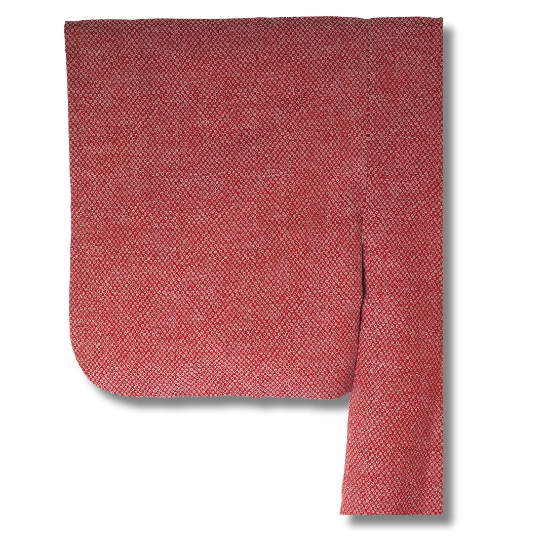 Vintage Damen Haori rot mit weißen Blumen inkl. Haori Himo Kette