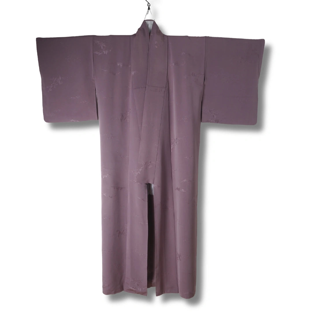 Vintage Damen Iromuji Kimono in helllila mit dezentem Muster