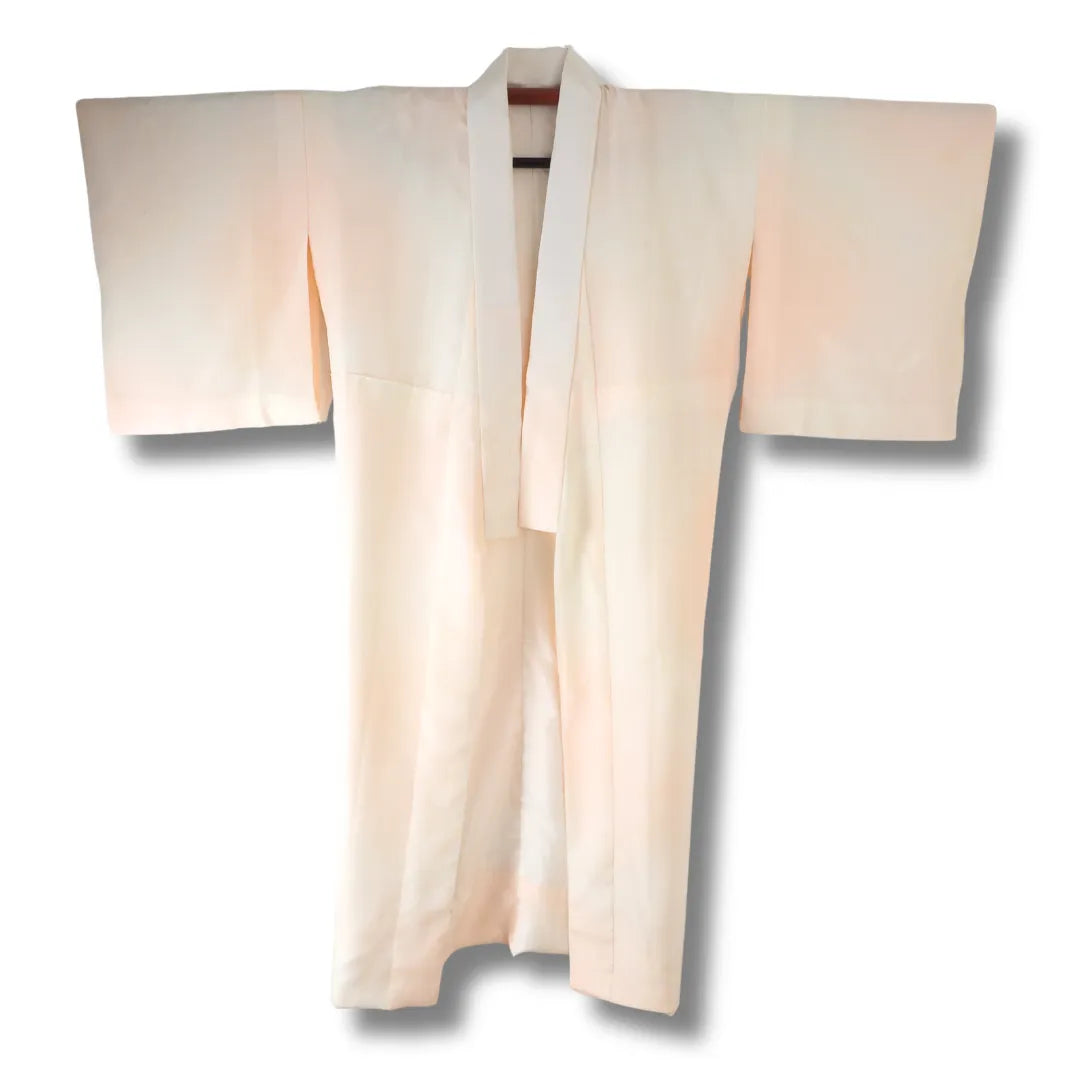 Vintage Damen Juban creme rosa mit Blumen Vorderansicht