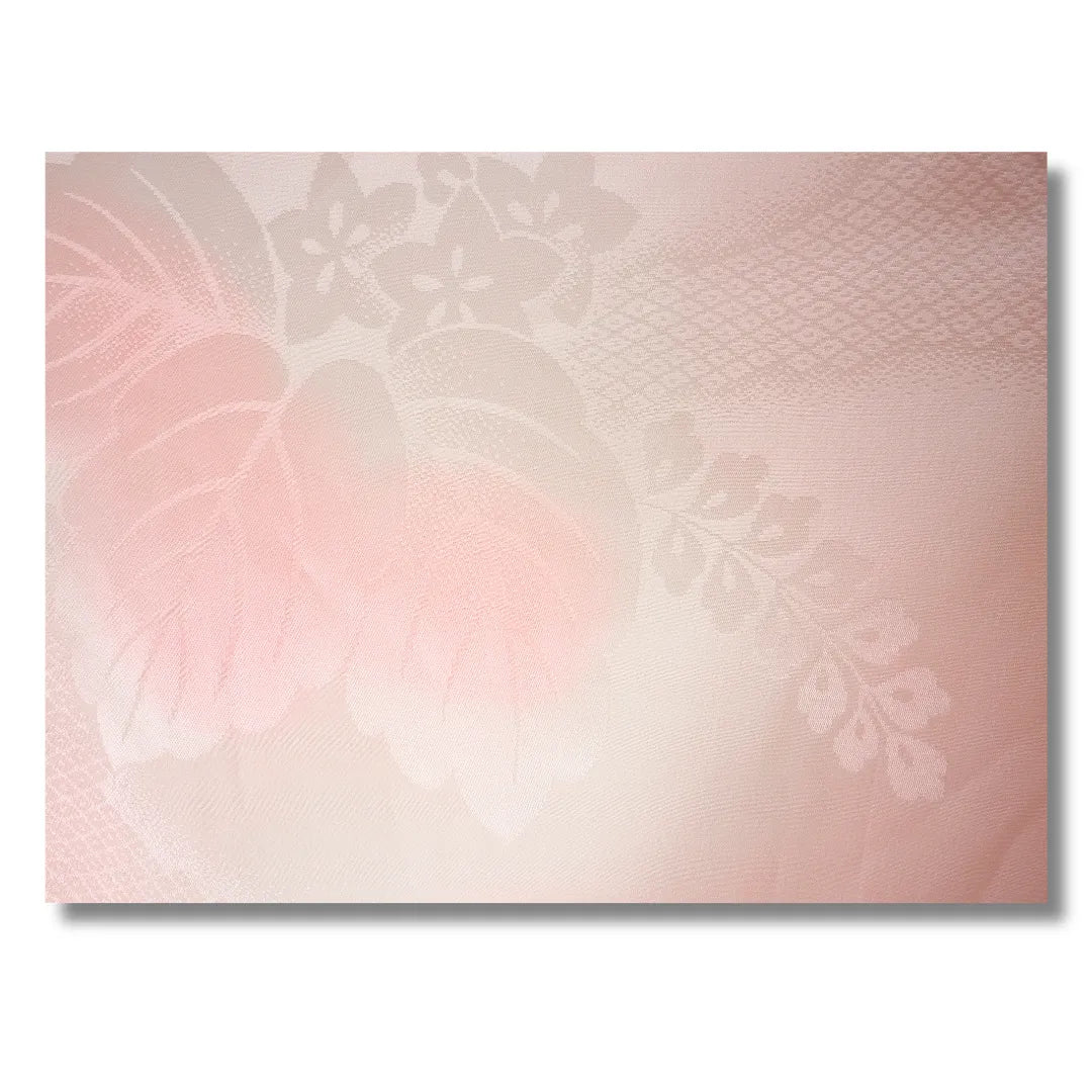 Detail des japanischen Vintage-Stoffs mit floraler Struktur