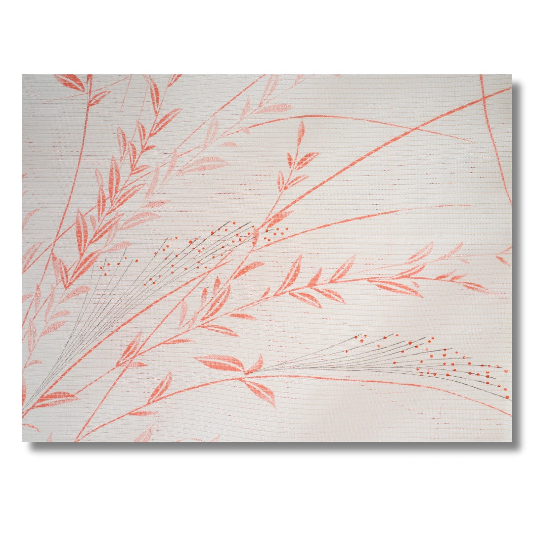 Vintage Sommer Komon Kimono Creme mit Blumen