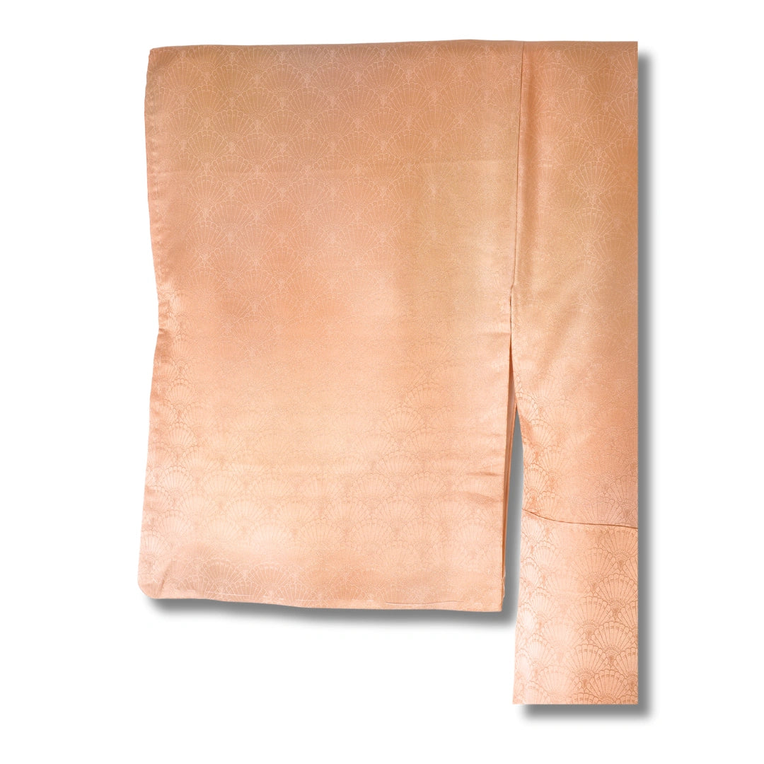 Vintage Iromuji Kimono Apricot mit Fächermuster