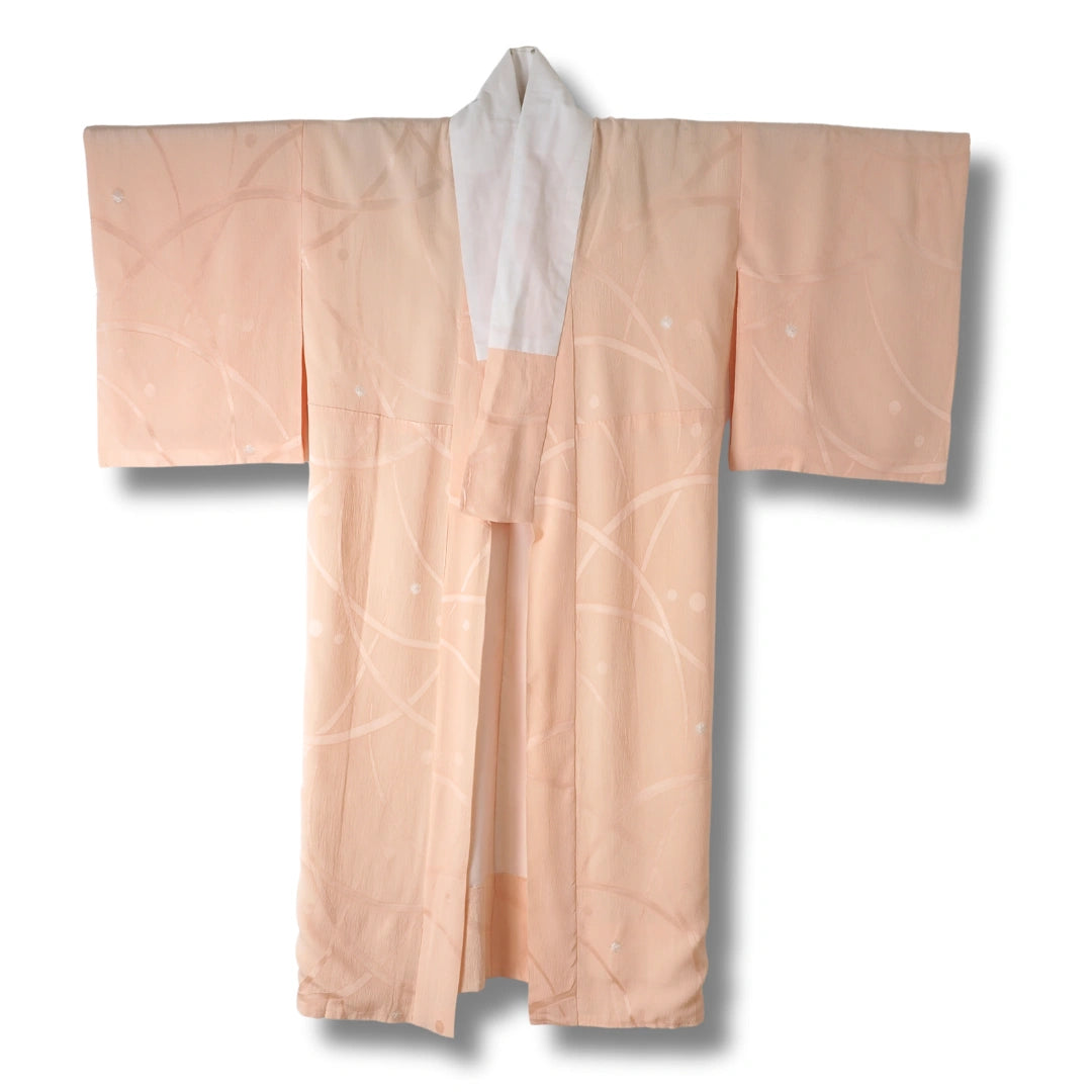 Vintage Damen Naga-Juban Apricot mit feinen Streifen