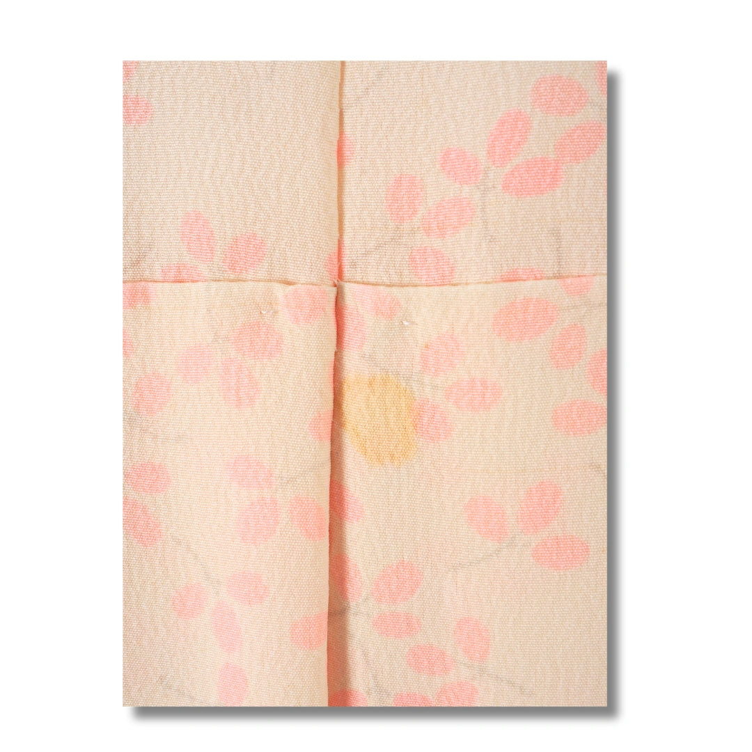 Vintage Damen Naga-Juban apricot mit Blütenmuster