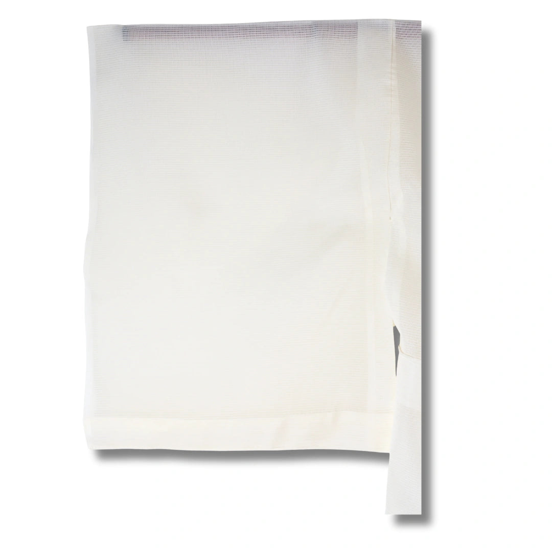 Vintage Damen-Juban in Creme mit Streifen – transparenter Unterkimono