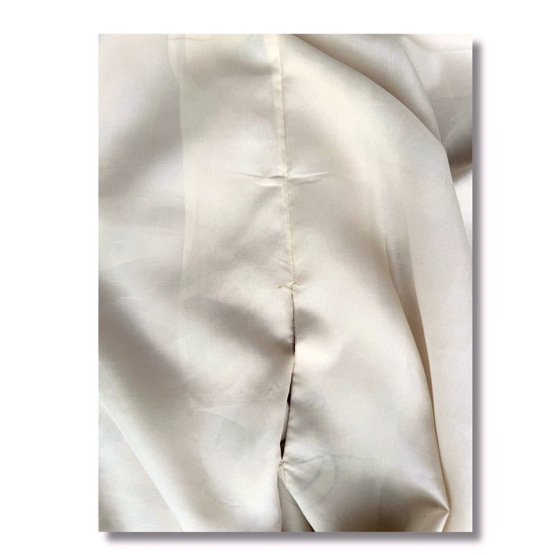 Vintage Damen Kimono creme rosa Fächer